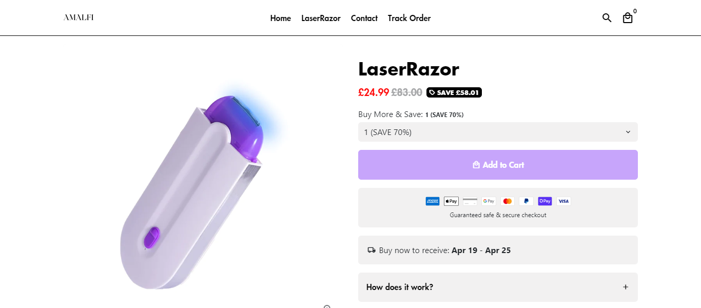 Amalfi Laser Razor Reviews {2023} Does This Hair Remover Device Work