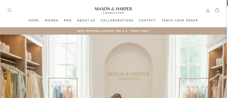 Masonharper-charleston.com Reviews 2026: Scam or Legit Clothing Store?