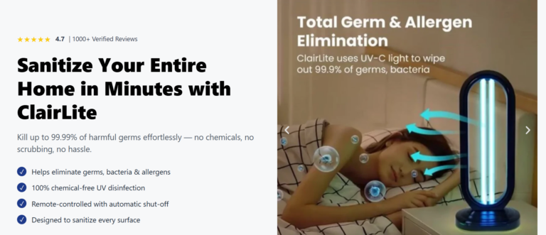 ClairLite Reviews 2026: Does This UV-C Sanitizer Really Work or Is It Overhyped?