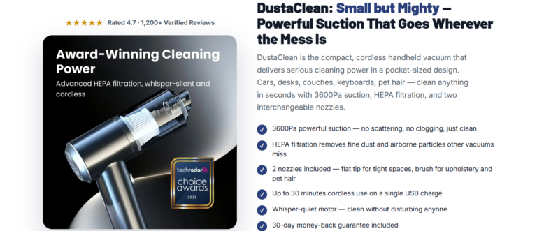 Dustaclean Handheld Vacuum Reviews (2026): Honest Performance Breakdown, Complaints, Pros and Cons, and Buyer Guide