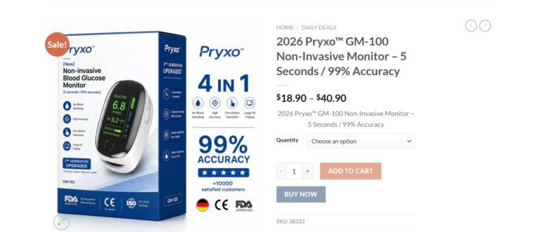 Pryxo Glucose Monitor Reviews 2026: Real Accuracy Tests, Complaints, and Is It Legit or a Scam?