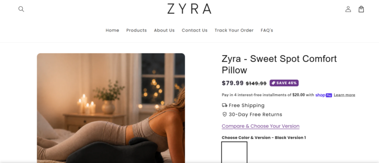 Zyra Sweet Spot Pillow Review 2026: Is This Ergonomic Wedge Pillow Really Worth It?