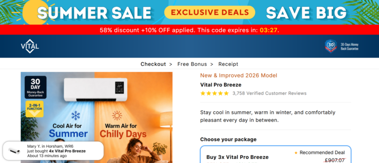 Vital Pro Breeze Reviews 2026: A Complete Guide to This Portable Cooling Device